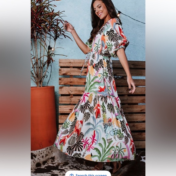 Farm Rio Tropical Print Maxi Dress - Picture 3 of 15